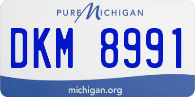 MI license plate DKM8991