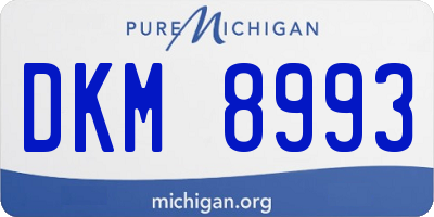 MI license plate DKM8993
