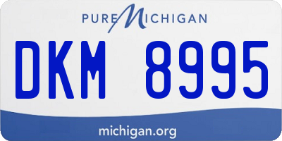 MI license plate DKM8995