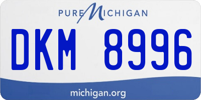 MI license plate DKM8996