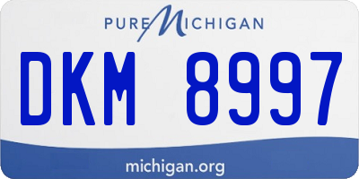 MI license plate DKM8997
