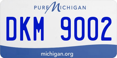 MI license plate DKM9002