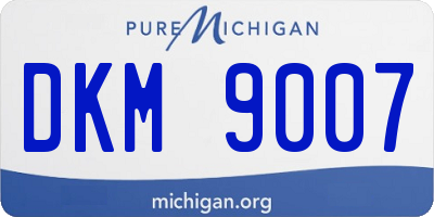MI license plate DKM9007
