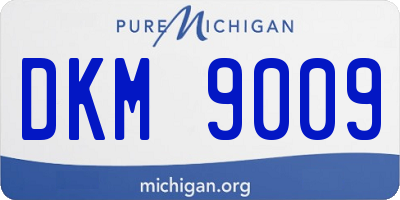 MI license plate DKM9009