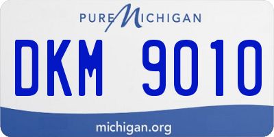 MI license plate DKM9010