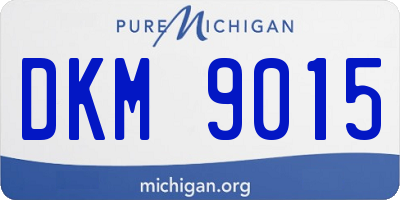 MI license plate DKM9015