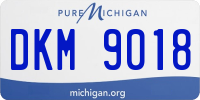 MI license plate DKM9018