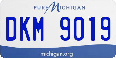 MI license plate DKM9019