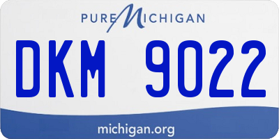 MI license plate DKM9022
