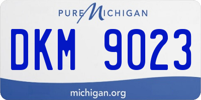 MI license plate DKM9023