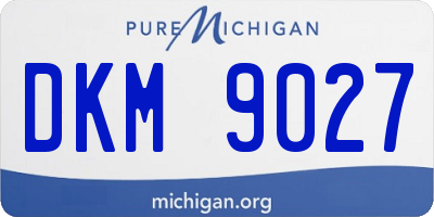 MI license plate DKM9027