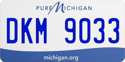 MI license plate DKM9033