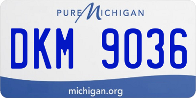 MI license plate DKM9036