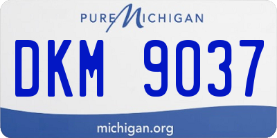 MI license plate DKM9037