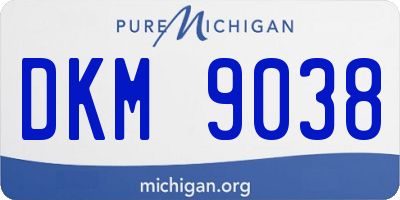 MI license plate DKM9038