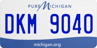 MI license plate DKM9040