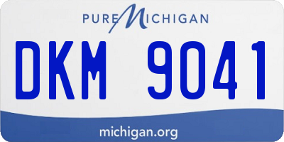 MI license plate DKM9041