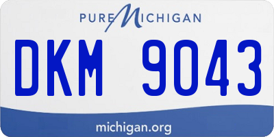 MI license plate DKM9043