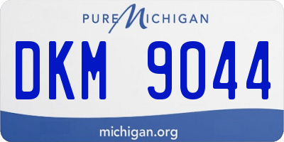MI license plate DKM9044