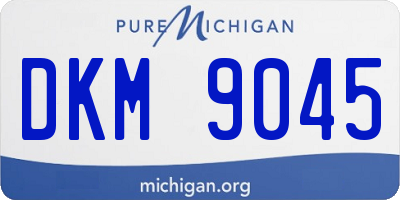 MI license plate DKM9045