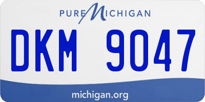 MI license plate DKM9047