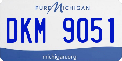 MI license plate DKM9051