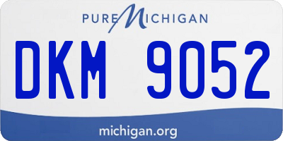MI license plate DKM9052