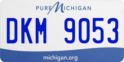 MI license plate DKM9053