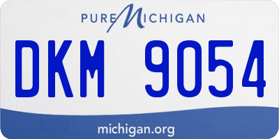 MI license plate DKM9054