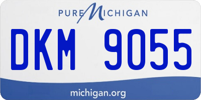 MI license plate DKM9055