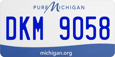 MI license plate DKM9058