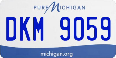 MI license plate DKM9059