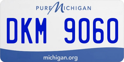 MI license plate DKM9060