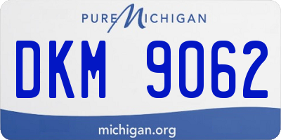 MI license plate DKM9062
