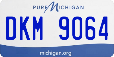 MI license plate DKM9064