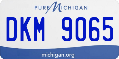 MI license plate DKM9065