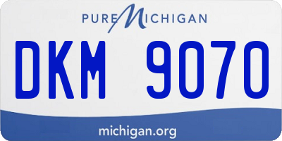 MI license plate DKM9070