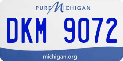 MI license plate DKM9072