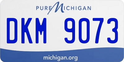 MI license plate DKM9073