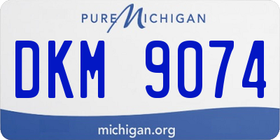 MI license plate DKM9074