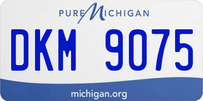 MI license plate DKM9075
