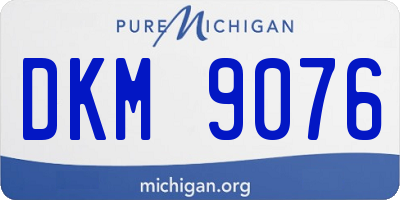 MI license plate DKM9076