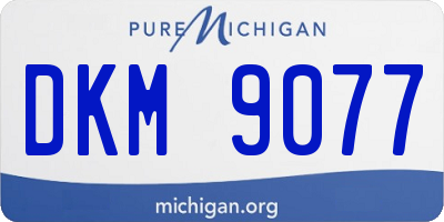 MI license plate DKM9077