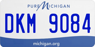 MI license plate DKM9084