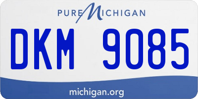 MI license plate DKM9085