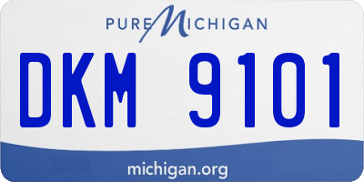 MI license plate DKM9101