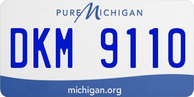 MI license plate DKM9110