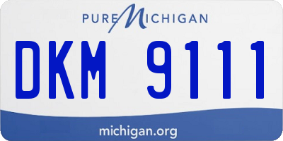 MI license plate DKM9111