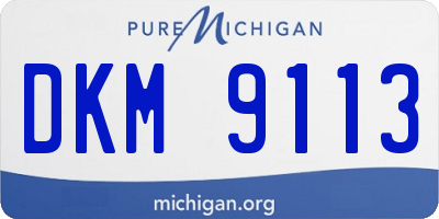 MI license plate DKM9113