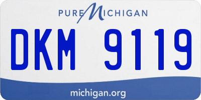 MI license plate DKM9119